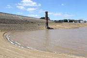 Low water level at Coliban Reservoir